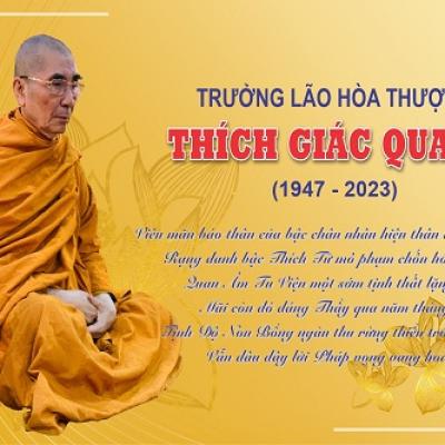 Thư cảm tạ tang lễ cố Trưởng lão Hoà thượng Thích Giác Quang (1947-2023)